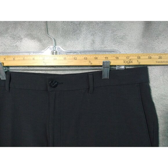 Callaway Golf Pants Mens 38x30 Gray Striped Stretch Flat Front Straight Leg - Picture 3 of 9